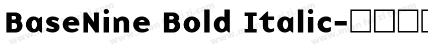 BaseNine Bold Italic字体转换